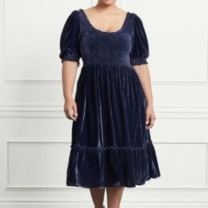 Hill House Louisa Dress - Navy Velvet